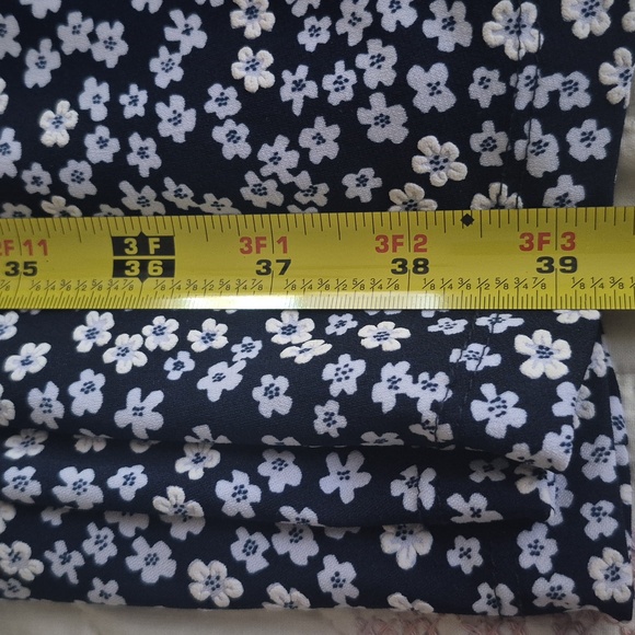 Jessica Howard Navy Sleeveless Zip Closure Back Dress White Floral Daisies 14P - Picture 6 of 12